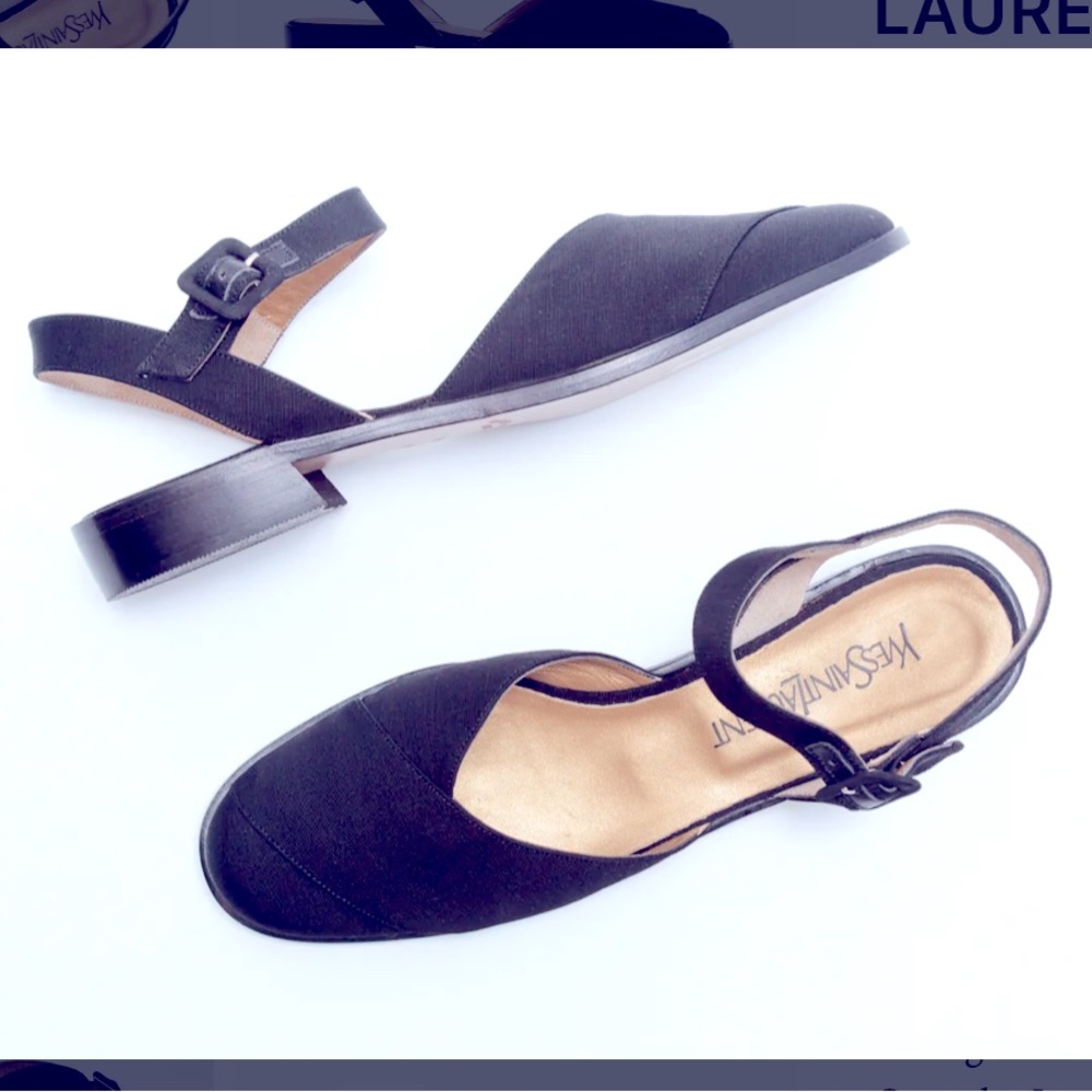 YSL YVES SAINT LAURENT Black Shoes size 10 New Vintage